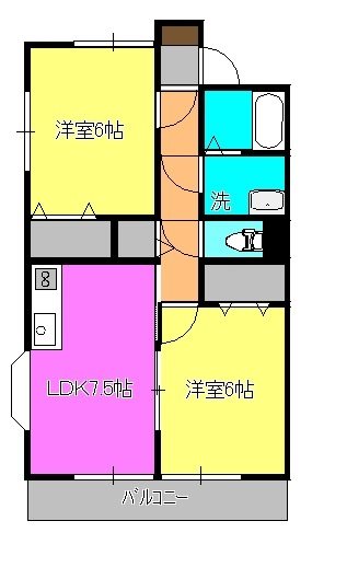 ドミール二本松 101号室 間取り
