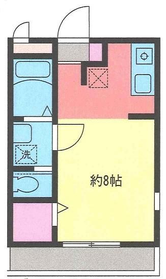 スカイマンション 101号室 間取り