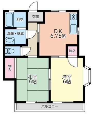 ハイム中央 203号室 間取り