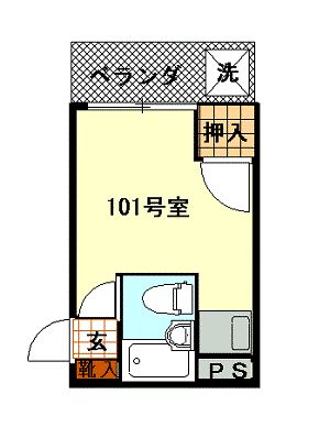ＤＧマンション 101号室 間取り