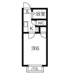 リセーレ金山 108号室 間取り