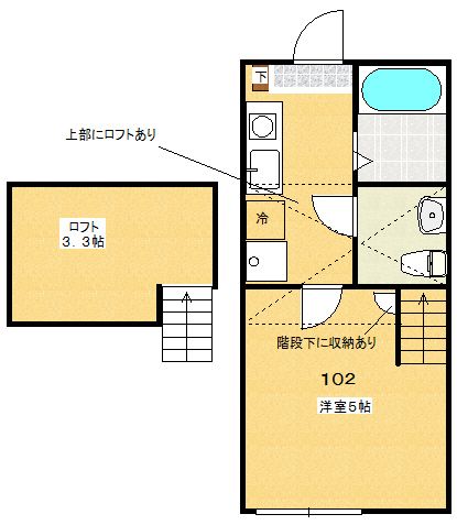 プロキオン東中野 102号室 間取り