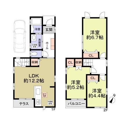 相生２丁目貸家２号棟 間取り