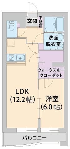 プレミアムコートみなみ野III 203号室 間取り
