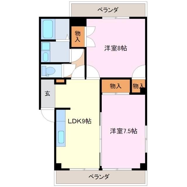 ハイムグリーンパレス 202号室 間取り