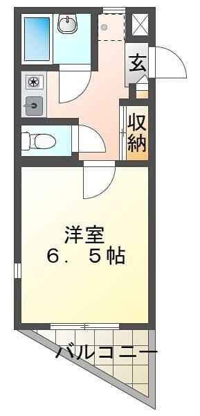 ボナール橋本 2階部分号室 間取り