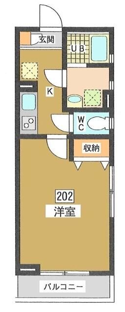 シェルターハウス 202号室 間取り