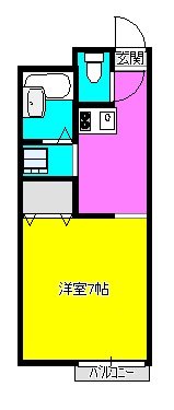 コンフォール淵野辺  101号室 間取り
