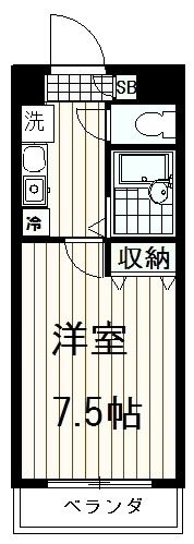 ルピナス1 403号室 間取り