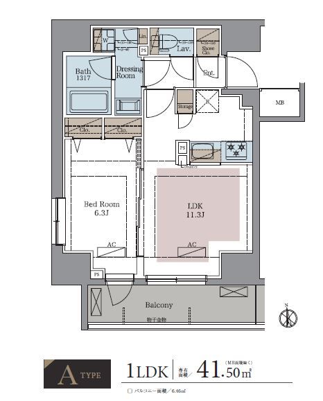 ラグゼナ八王子新町 201号室 間取り