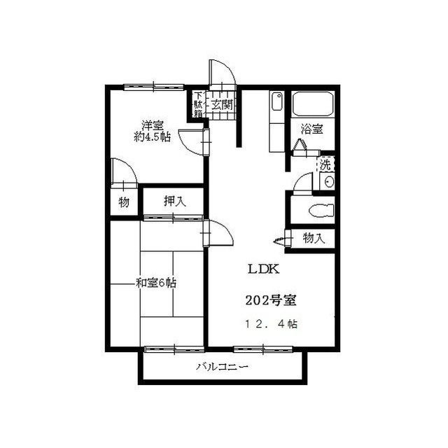 ファミール田倉 202号室 間取り