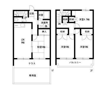 テラス梅の木 102号室 間取り