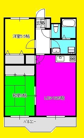 オリーブコート 206号室 間取り
