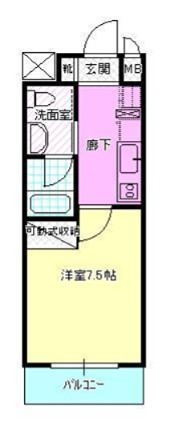 矢部３丁目マンション  604号室 間取り