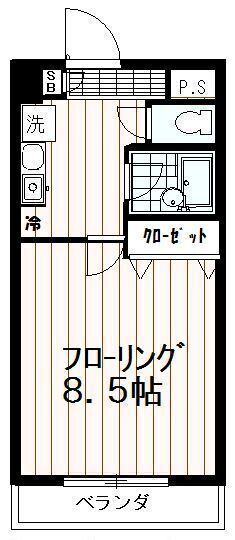 ルピナス10 206号室 間取り