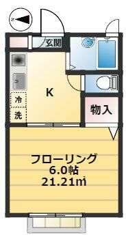 ハイビスカス ２階部分号室 間取り