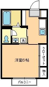 グリーンヒルズ松が谷 203号室 間取り