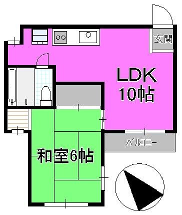 めぞん・ＳＡＭＵ 205号室 間取り