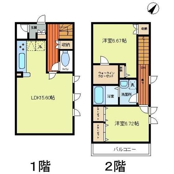 アウローラ D-101号室 間取り