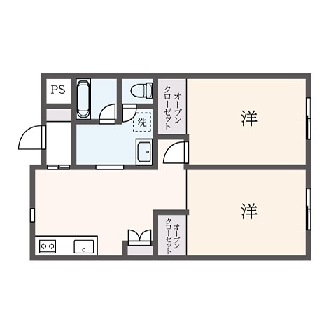 リエス栗原  302号室 間取り