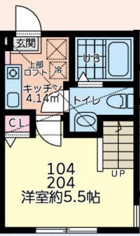 アバーロ淵野辺 204号室 間取り