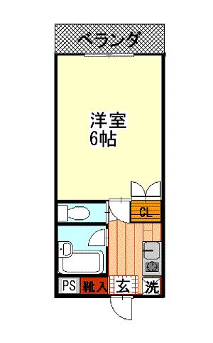 クィーンズタウン 403号室 間取り