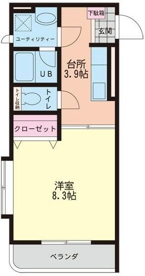 シンシア 102号室 間取り