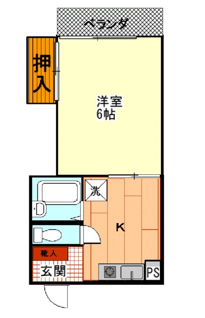 グランデージ８９ 206号室 間取り