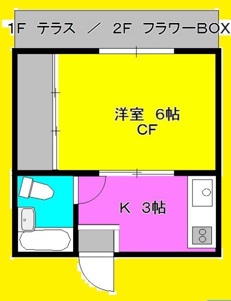 メゾン樹 202号室 間取り