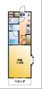 C's 20 KOYATA 201号室 間取り