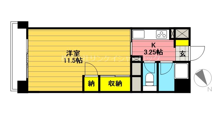 ハイネス立川 514号室 間取り