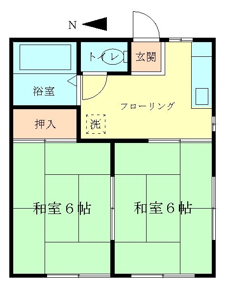 浜祥コーポA棟 0201号室 間取り