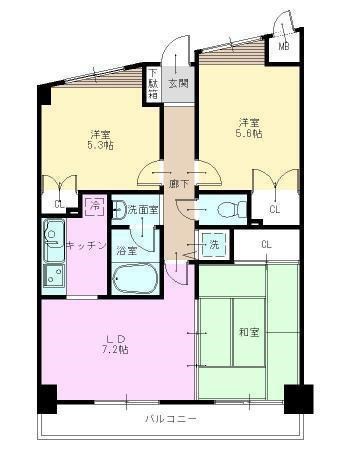 グリーンレジデンスヤシマ 0403号室 間取り