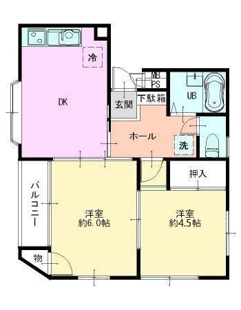 睦ビル(東口) 0202号室 間取り