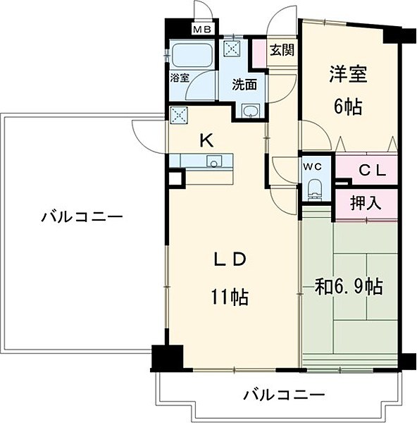 アドヴァンス獅子ヶ谷 0401号室 間取り