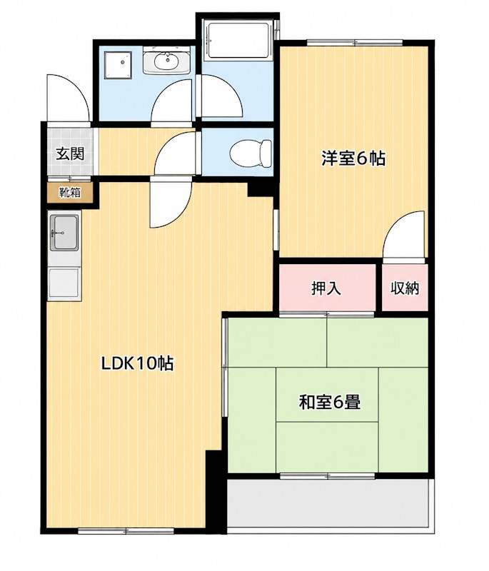 ワコー花月 0102号室 間取り