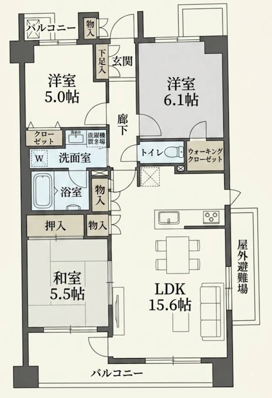 ランドシティ玉川学園ロイヤルテラス 間取り