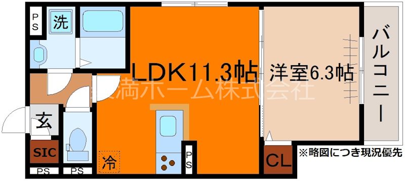 GRAMM御陵荒木C 間取り