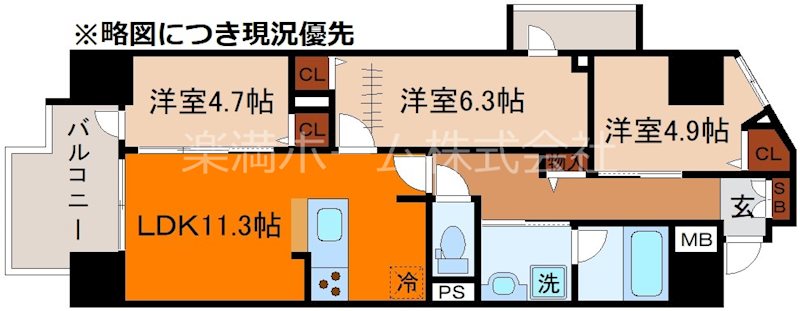 THE RESIDENCE 北白川 間取り
