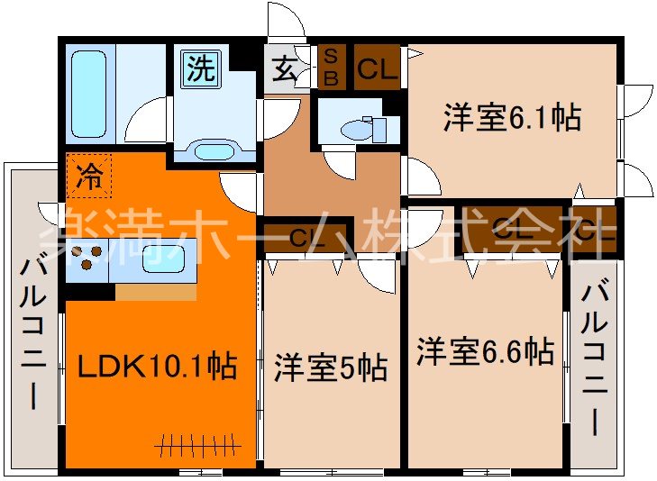 ドムール嵯峨A棟 間取り