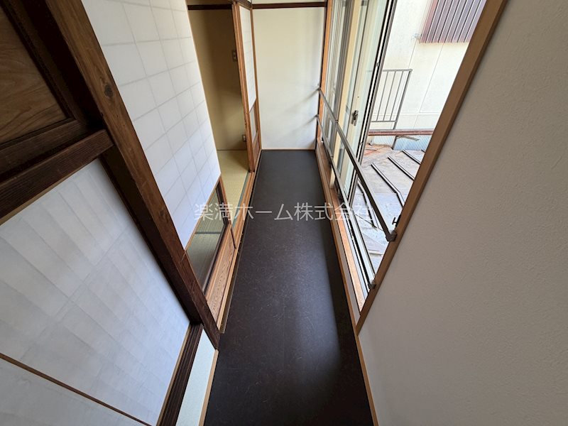 京都市北区小山下初音町貸家 ベランダ