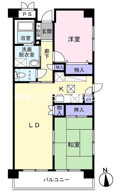 ビーブル森の台 206号室 間取り