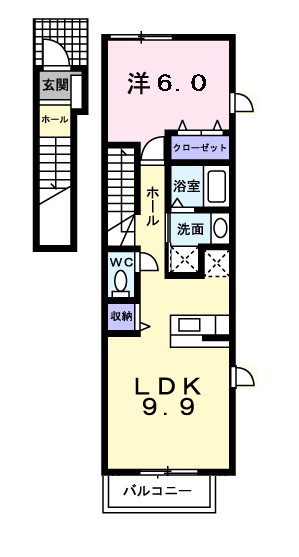 アンソレイユ・Ｋ 201号室 間取り