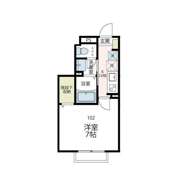 メリーヒルズ 102号室 間取り