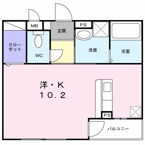 レジデンスＮ 102号室 間取り