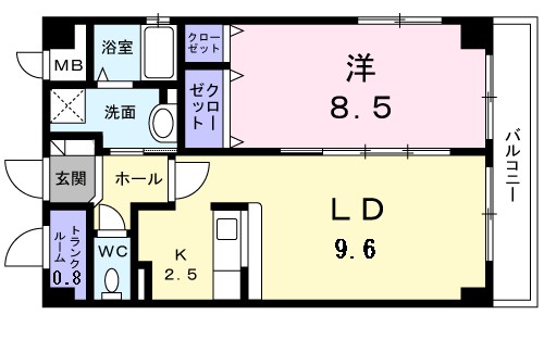 クローバー　ガーデン 201号室 間取り