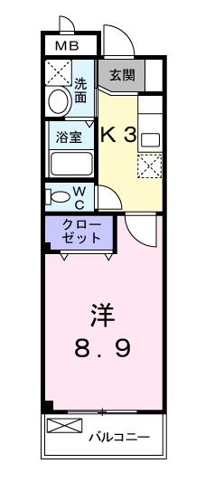 スモールストーンブリッジ 102号室 間取り