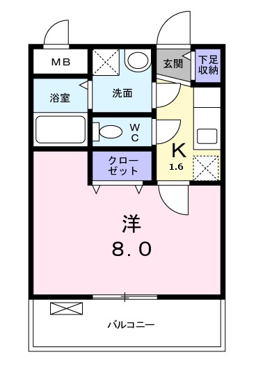 リヴァーサイド 202号室 間取り