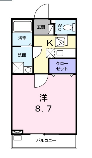 サン　フィオーレ 102号室 間取り