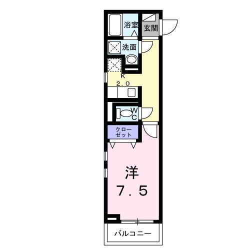 ヴェリーヌ 206号室 間取り